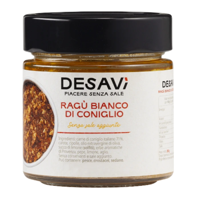 ragu bianco coniglio senza sale Desavì ragu bianco coniglio senza sale Desavì